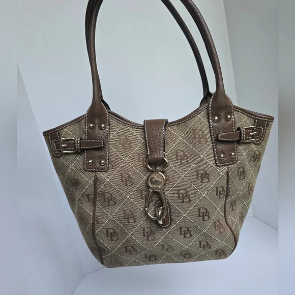 Dooney & Bourke Olive Green & Dark Brown Purse - Picture 1 of 15